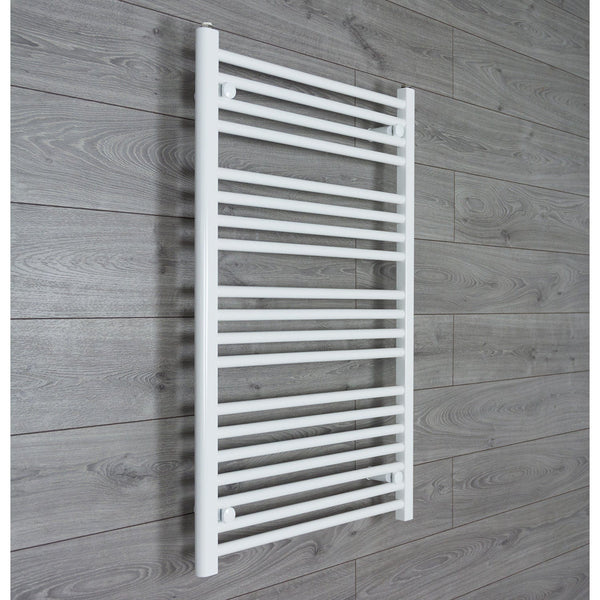 Without Valves 1000mm High x 600mm Wide Heated Towel Radiator Flat White