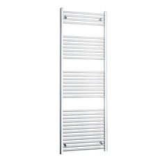 Straight / Without Valves 1800 x 600 Heated Flat or Curved Towel Radiator Chrome