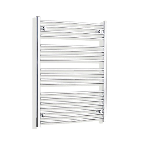 1000 mm High x 750 mm Wide Heated Curved Towel Rail Radiator Chrome