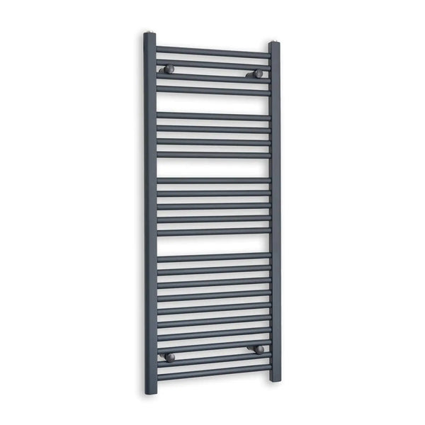 1200x500mm Heated Straight Anthracite Towel Radiator