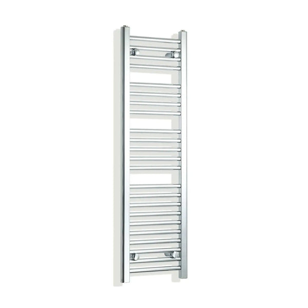 1200mm High x 300mm Wide Heated Flat Chrome Towel Rail