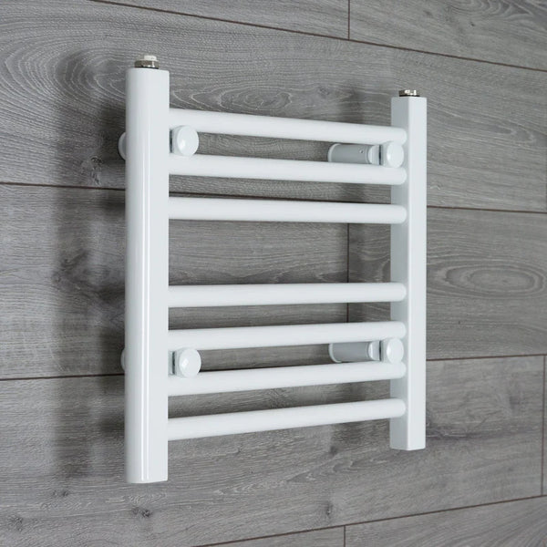 400x400mm Heated Towel Radiator Flat White Central Heating