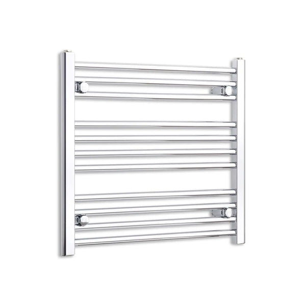 600 mm High x 600 mm Wide Heated Curved Towel Rail Chrome