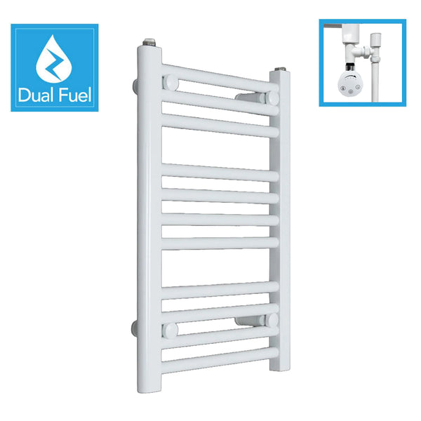 White Dual Fuel Heated Towel Rail 600 x 400mm