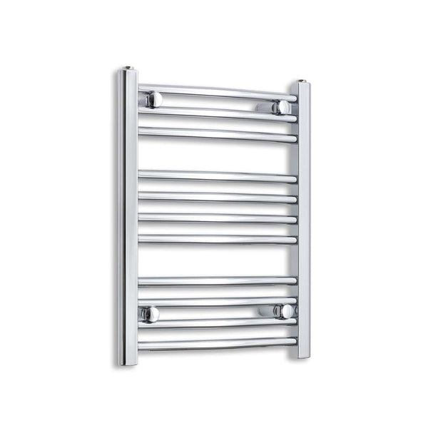600x500mm Chrome Dual Fuel Flat Heated Towel Rail Radiator - Elegant Radiators