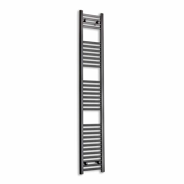 1800 mm High x 300 mm Wide Heated Towel Radiator Flat Black