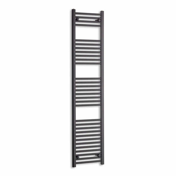 1800 mm High x 400 mm Wide Heated Towel Radiator Flat Black