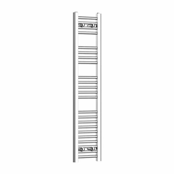 1200x250mm Heated Straight Towel Rail Radiator Chrome