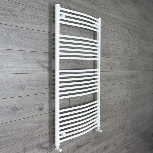 1500 x 750 Heated Towel Rail Curved White Central Heating