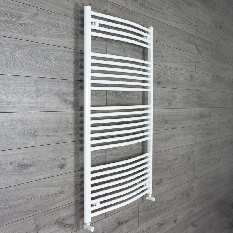 1500 x 750 Heated Towel Rail Curved White Central Heating