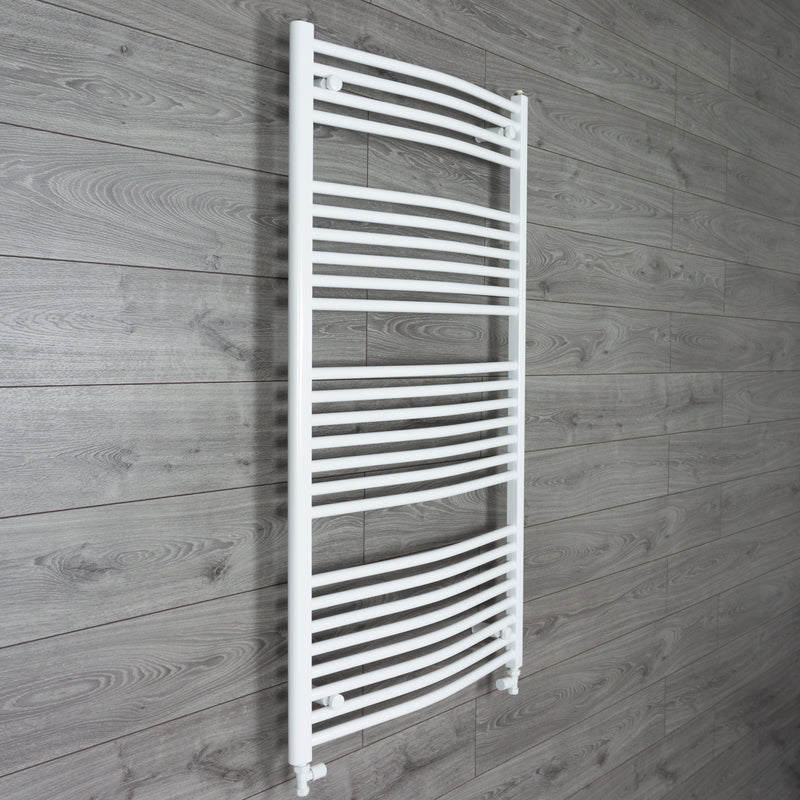 1500 x 750 Heated Towel Rail Curved White Central Heating