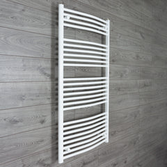 1500 x 750 Heated Towel Rail Curved White Central Heating