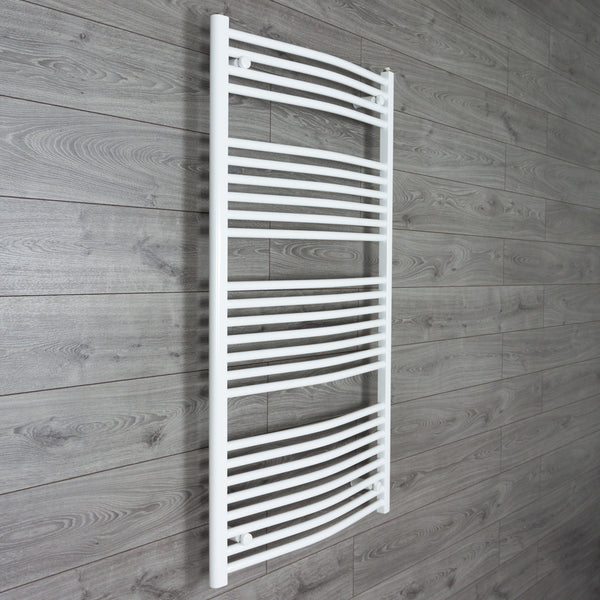 1500 x 750 Heated Towel Rail Curved White Central Heating