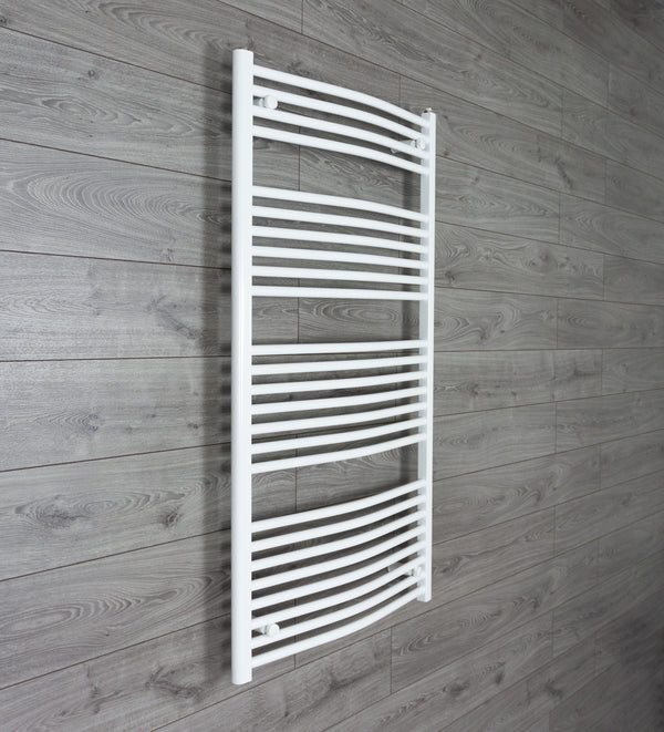 1500 x 750 Heated Towel Rail Curved White Central Heating