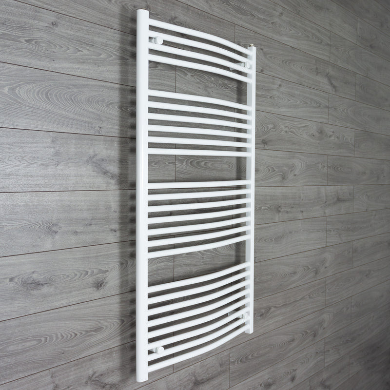 1500 x 750 Heated Towel Rail Curved White Central Heating