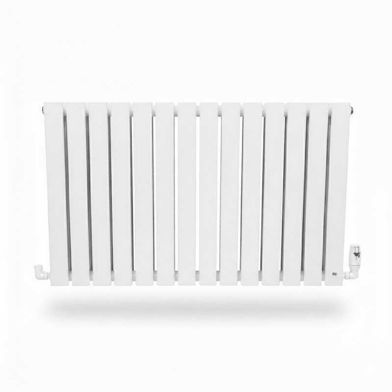 Elegant Flatty White Horizontal Column Panel Radiators – 600mm Height Single / Double