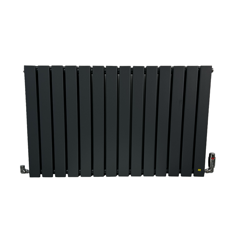 Elegant Flatty Anthracite Horizontal Column Panel Radiator 600 Height – Single/Double