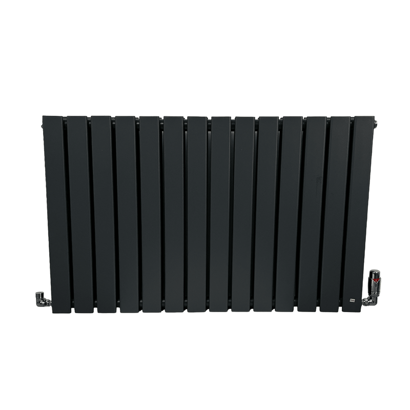 Elegant Flatty Anthracite Horizontal Column Panel Radiator 600 Height – Single/Double