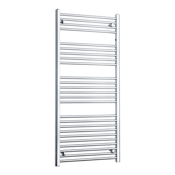 1400 mm High x 750 mm Wide Heated Straight Towel Rail Chrome
