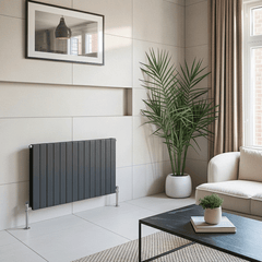 Elegant Flatty Anthracite Horizontal Column Panel Radiator 600 Height – Single/Double