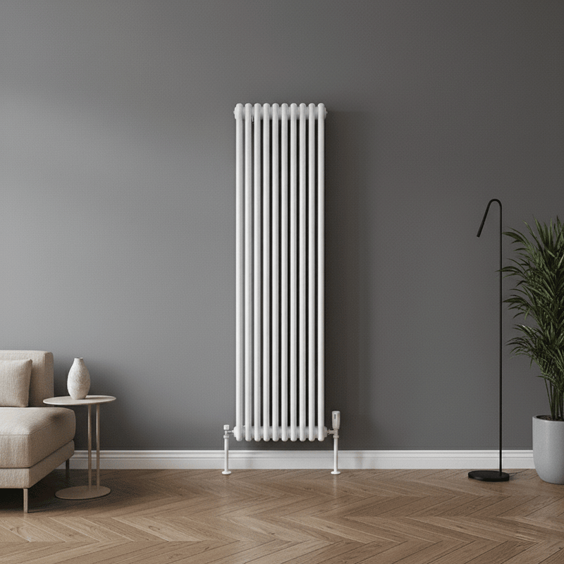 Elegant Antico White Vertical Column Radiator 1500 & 1800 Height (2-3 Column)