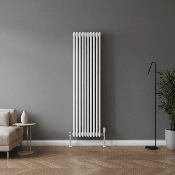 White Heated Towel Rail