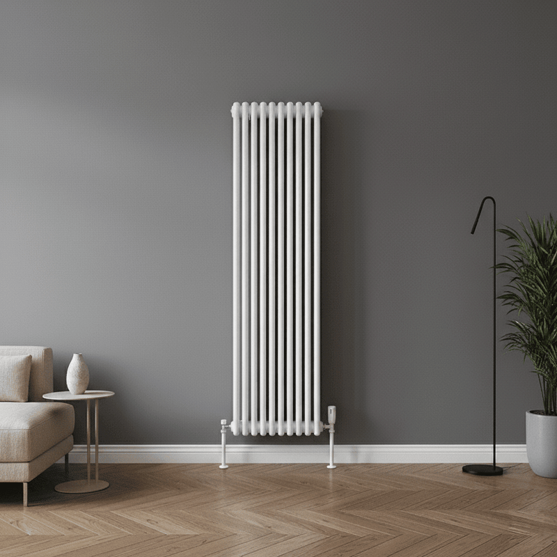 White Heated Towel Rail