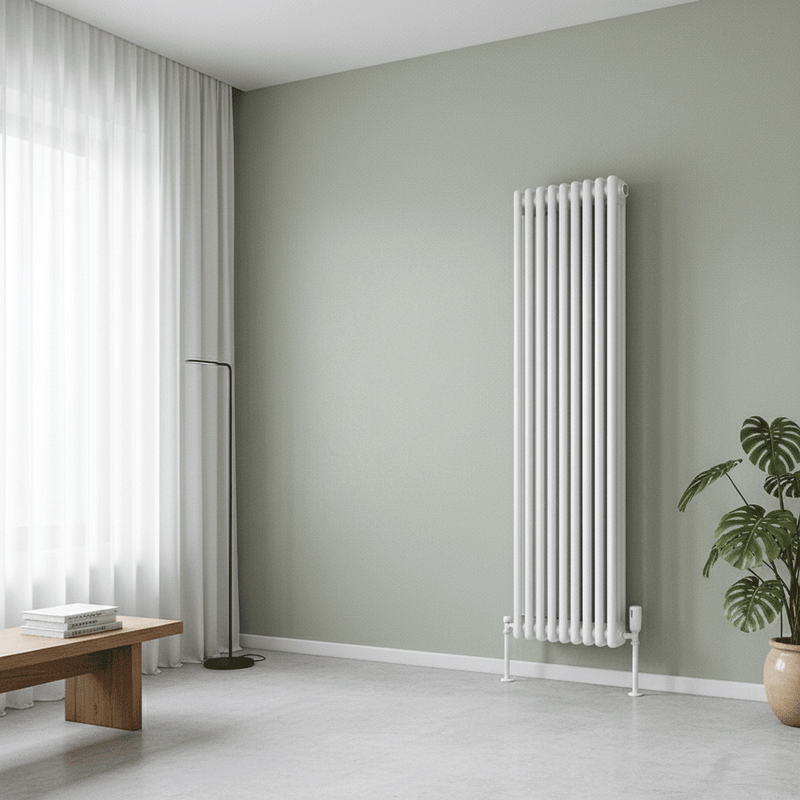 Elegant Antico White Vertical Column Radiator 1500 & 1800 Height (2-3 Column)