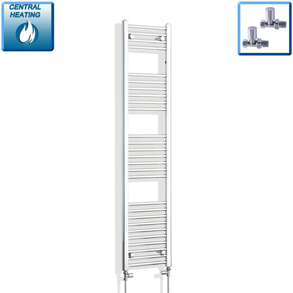 1600x300mm Heated Straight Towel Rail Radiator Chrome