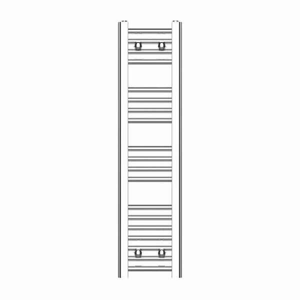 1000x250mm Chrome Dual Fuel Flat Heated Towel Rail Radiator - Elegant Radiators