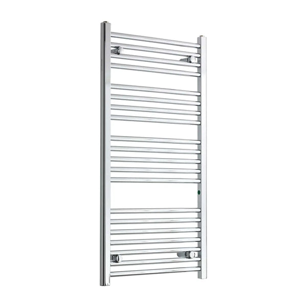 1100x500mm Heated Flat Towel Radiator Chrome Central Heating