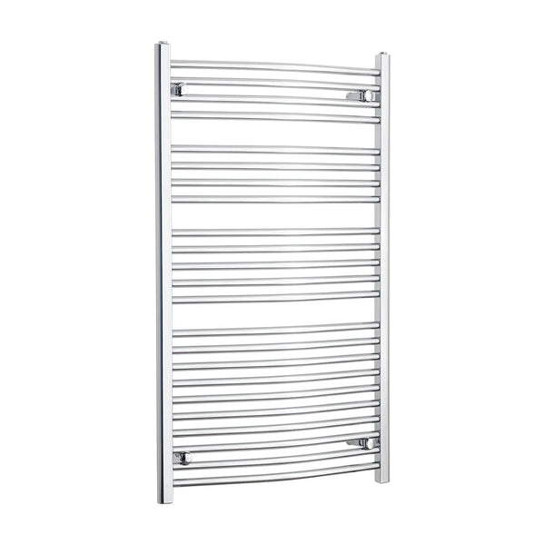 1200 mm High x 700 mm Wide Heated Curved Towel Rail Radiator Chrome