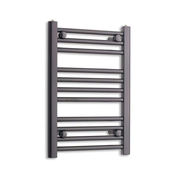 600x450mm Heated Towel Rail Radiator Flat Black