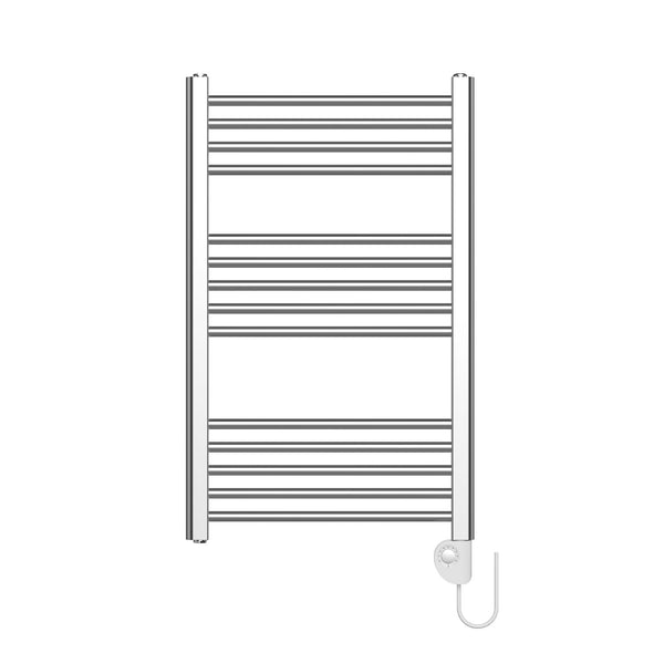 Electric Towel Rail 500x800mm Chrome 150W Pre-Filled Bottom Element