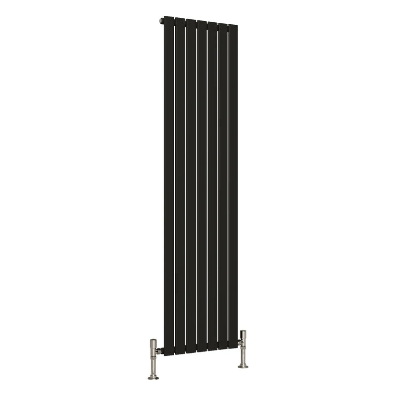 Elegant Flatty Black Vertical Panel Radiator Single Panel 1800 x 490 mm