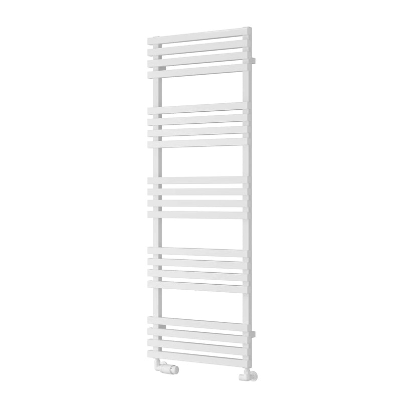 White / 1436 x 500 mm Reina Designer Kale Vertical Heated Towel Rail Steel Radiator