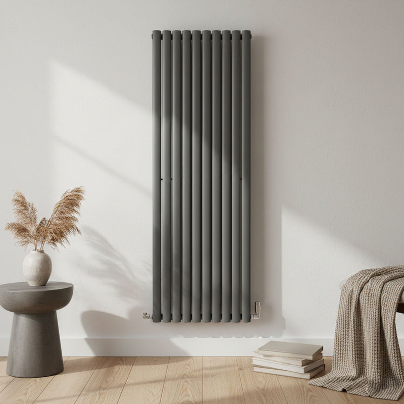 Elegant Rondy Anthracite Vertical Designer Radiator Single & Double Panel