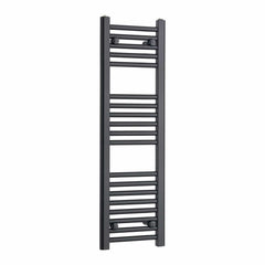 Without Valves 1000 mm High 300 mm Wide Black Towel Rail Central Heating