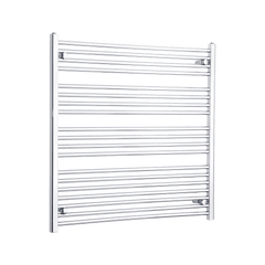 Without Valves 1000 x 1200 Heated Straight Towel Radiator Chrome