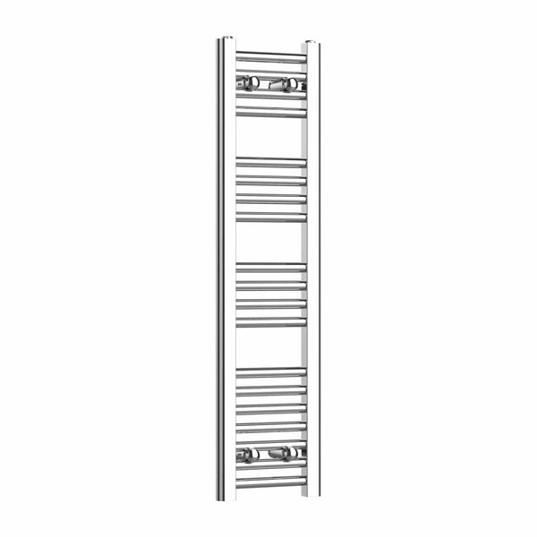Without Valves 1000 x 200 Heated Straight Towel Rail Radiator Chrome