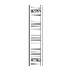 Without Valves 1000 x 250 Heated Straight Towel Rail Radiator Chrome