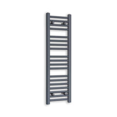Without Valves 1000 x 300 Heated Straight Anthracite-Sand Grey Towel Rail