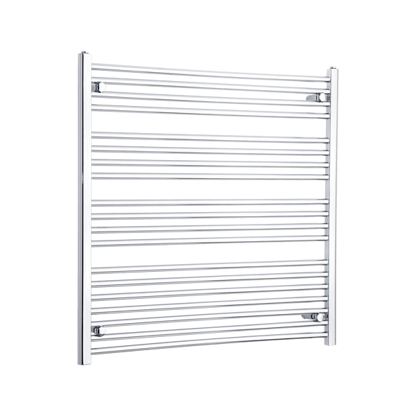 Without Valves 1000 x 950 Heated Straight Towel Rail Radiator Chrome