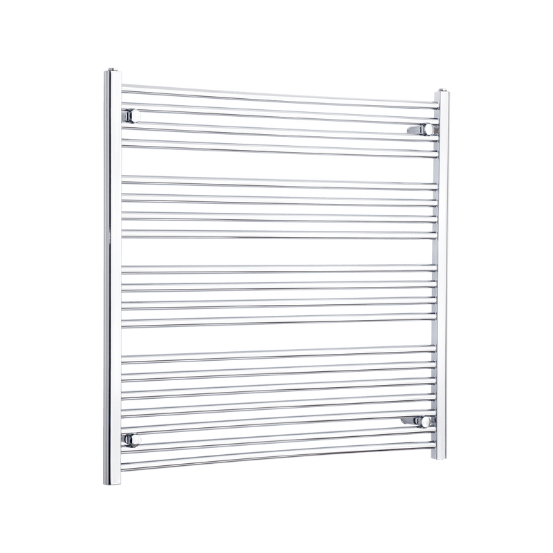 Without Valves 1000 x 950 Heated Straight Towel Rail Radiator Chrome