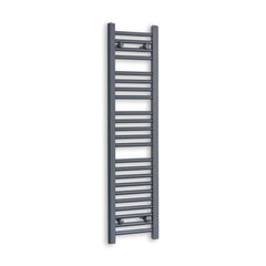 Without Valves 1200 x 300 Heated Straight Anthracite-Sand Grey Towel Rail