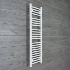 Without Valves 1200 x 300 Heated Towel Rail Radiator Flat White