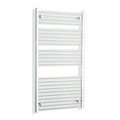 Without Valves 1300 x 700 Heated Straight Towel Radiator Chrome