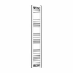 Without Valves 1400 x 200 Heated Straight Towel Rail Radiator Chrome