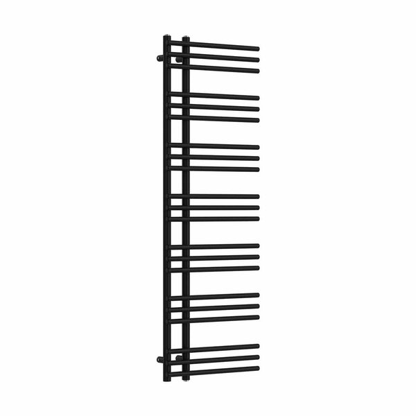 Without Valves 1500 mm High x 500 mm Wide Difta Heated Towel Radiator Flat Black
