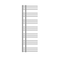 1500 x 500mm Difta Heated Chrome Towel Rail Radiator Flat